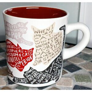 The Literary Cat Quotes Mug Unemployed Philosophers Guild NY 2019